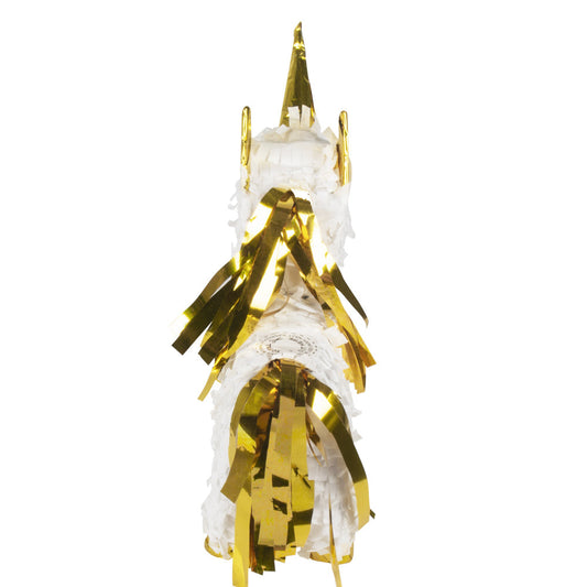 Mini Piñata Einhorn Weiß Gold – Boland 21x17 cm Partydeko - Fasnacht24.ch