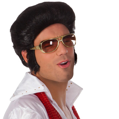 Boland Gold Aviator Sonnenbrille – Elvis Rock'n'Roll UV400 - Fasnacht24.ch