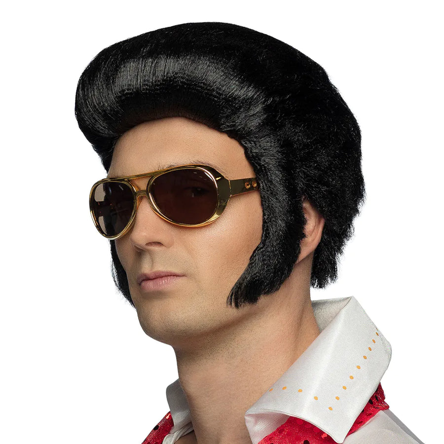 Boland Gold Aviator Sonnenbrille – Elvis Rock'n'Roll UV400 - Fasnacht24.ch