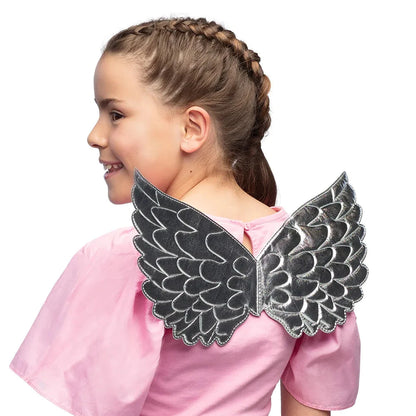 Boland Engelflügel Aurora Silber – Kinder Kostüm Flügel 23x45 cm - Fasnacht24.ch