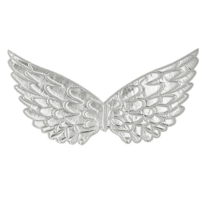Boland Engelflügel Aurora Silber – Kinder Kostüm Flügel 23x45 cm - Fasnacht24.ch