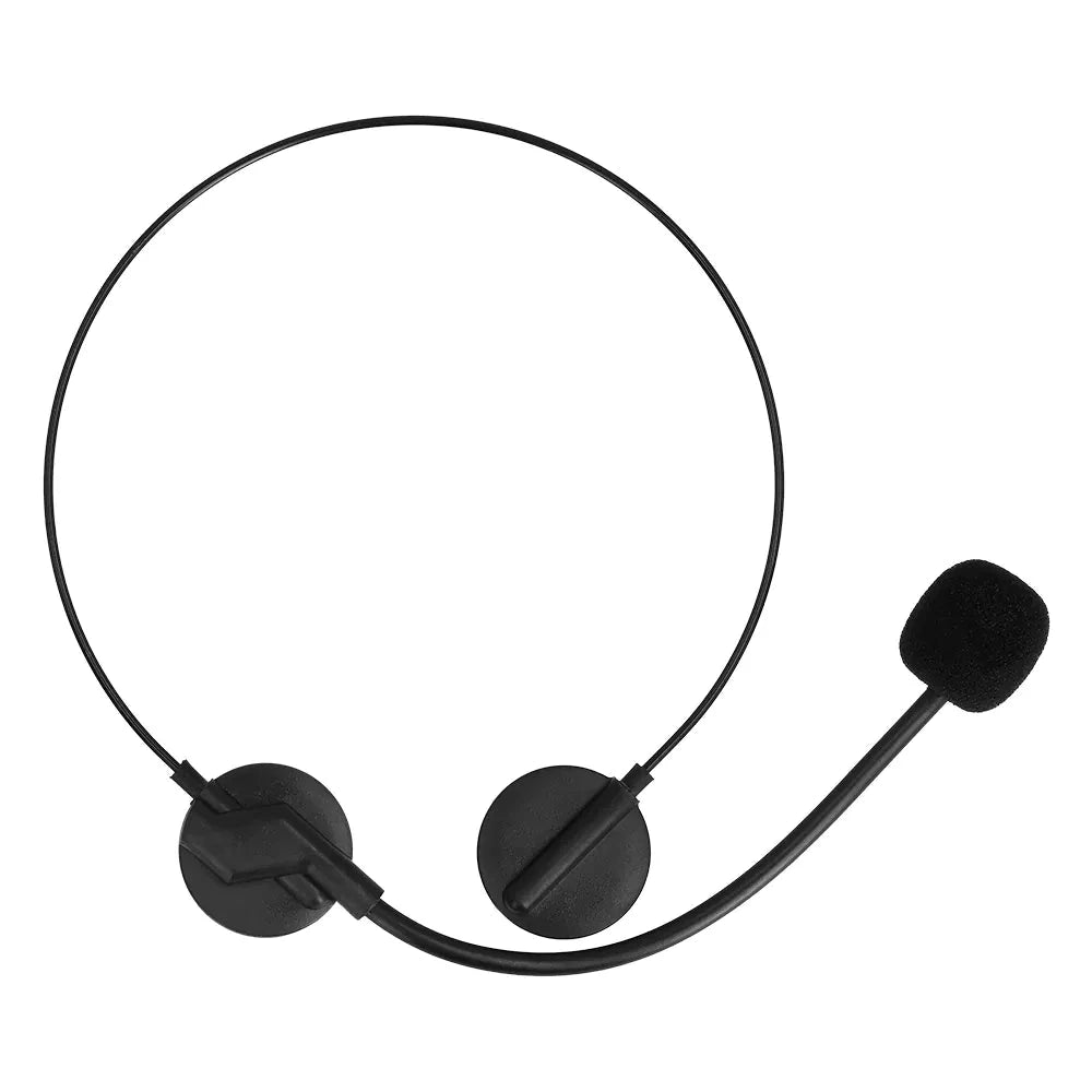 Schwarzes Headset mit Fake-Mikrofon und bequemen Over-Ear-Kopfhörern für Kostüme.