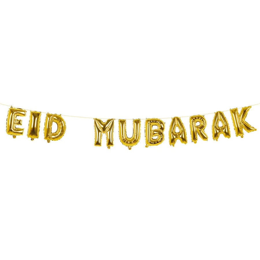 Boland Eid Mubarak Ballongirlande Goldfolie Festliche Dekoration – Produktansicht