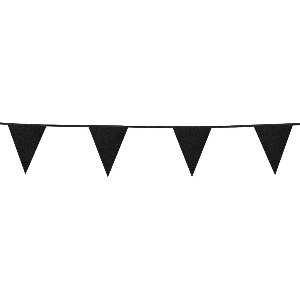 Glitter Wimpelkette Schwarz 6m – Boland Glitzer Girlande - Fasnacht24.ch – Detailansicht