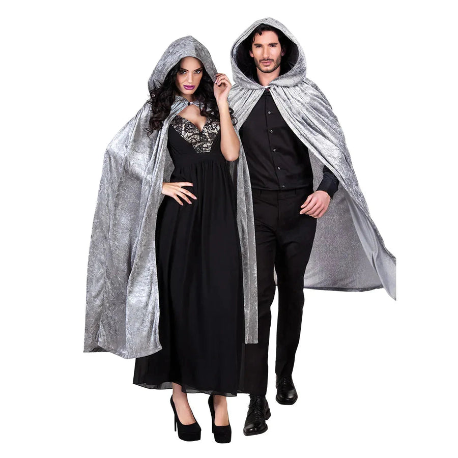Boland Grauer Hooded Cape 170cm – Mid-Weight Polyester Kostüm - Fasnacht24.ch