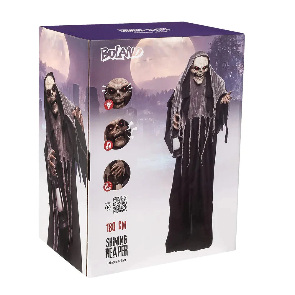 Boland Animierter Grim Reaper – 180cm Halloween Deko Mit Bewegungssensor - Fasnacht24.ch