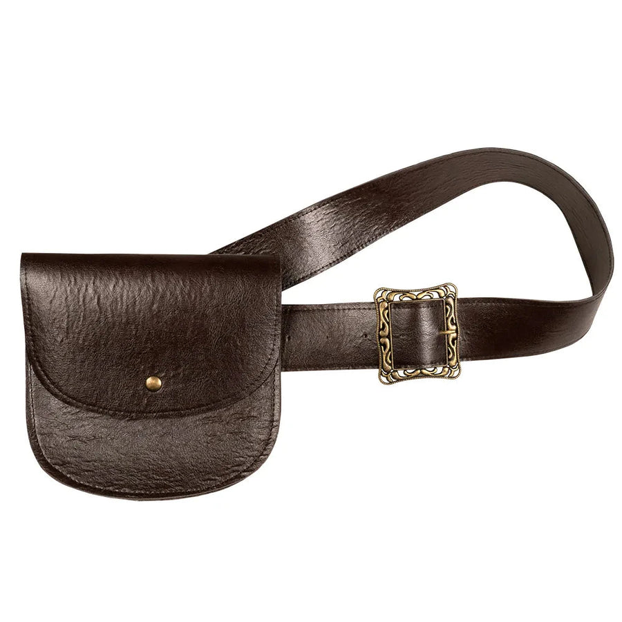 Boland Gürteltasche Braun Canvas – Veganes Leder, Verstellbarer Gürtel - Fasnacht24.ch
