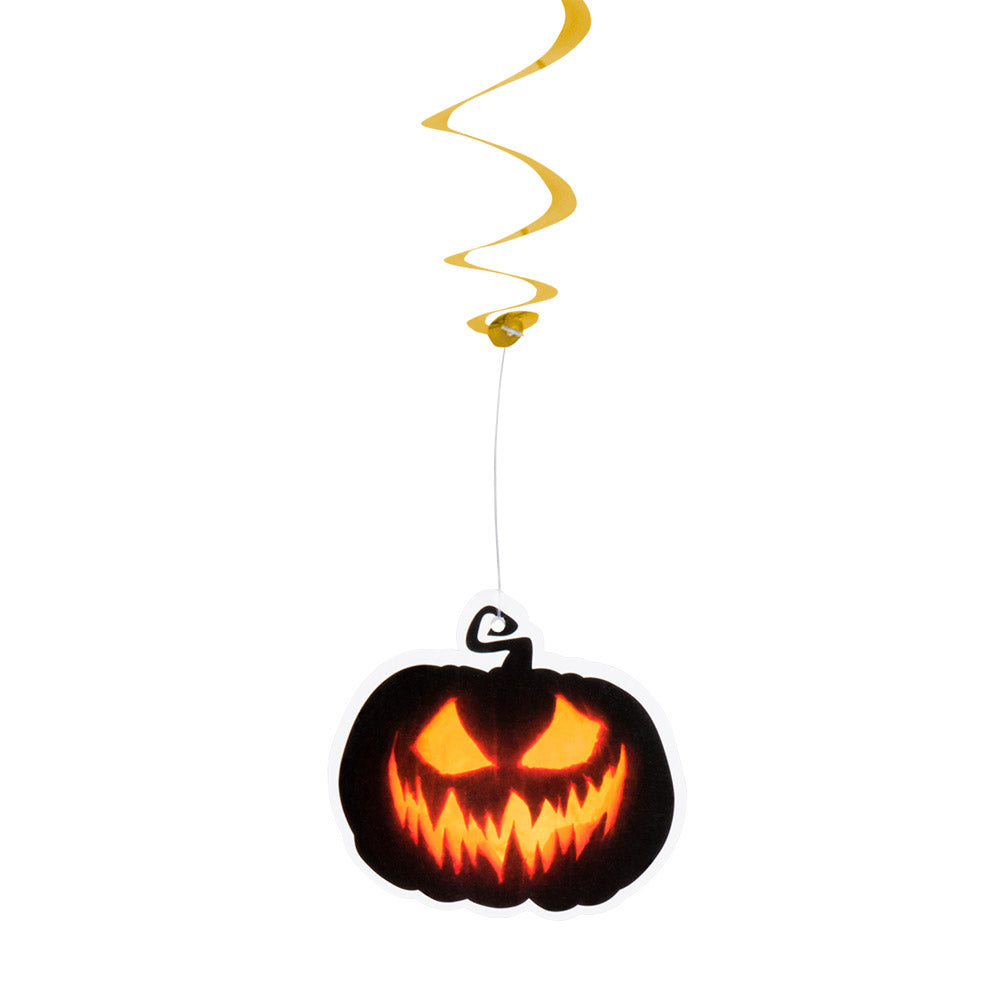 Halloween Dekospiralen – Boland Gruseliger Kürbis, 2 Stück Orange - Fasnacht24.ch