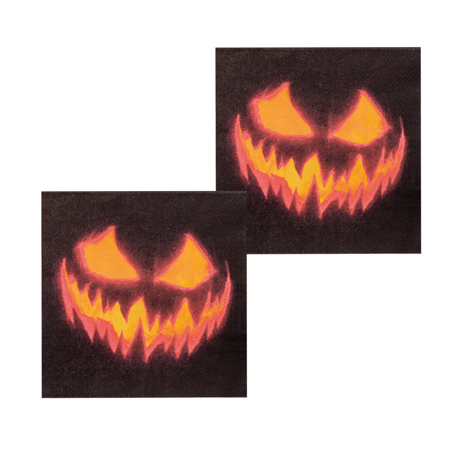 Servietten Halloween – Boland 12 Stück Gruseliger Kürbis Papier - Fasnacht24.ch – Produktansicht