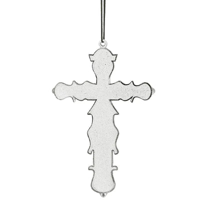 Priesterkreuz Halskette Silber mit kleinen Rosen - Fasnacht24.ch