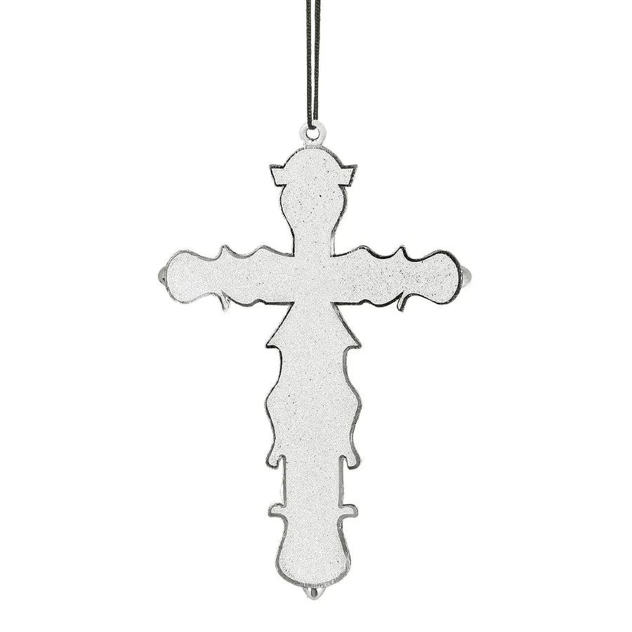 Priesterkreuz Halskette Silber mit kleinen Rosen - Fasnacht24.ch