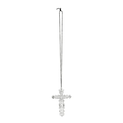 Priesterkreuz Halskette Silber mit kleinen Rosen - Fasnacht24.ch