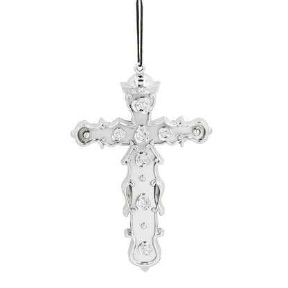Priesterkreuz Halskette Silber mit kleinen Rosen - Fasnacht24.ch
