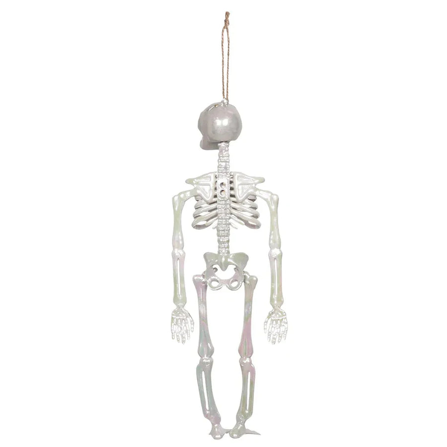 Skelett Deko – Boland Irideszente Mutterperle Hängedekoration 32cm - Fasnacht24.ch
