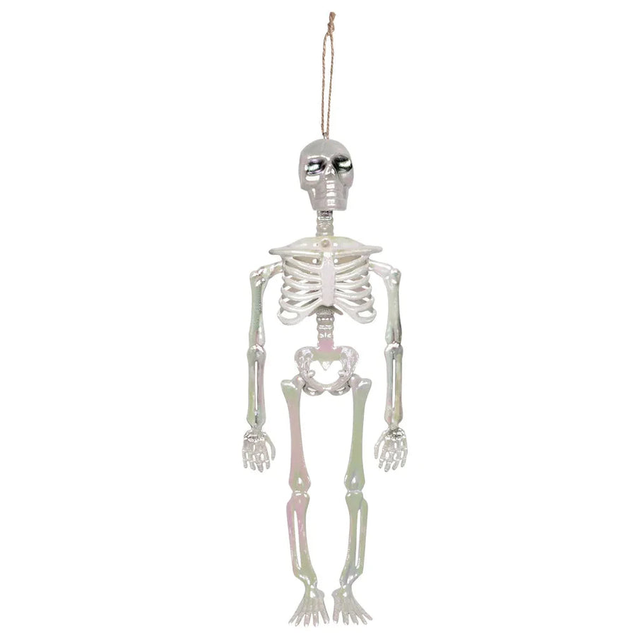 Skelett Deko – Boland Irideszente Mutterperle Hängedekoration 32cm - Fasnacht24.ch