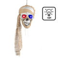 Animierter Piratenschädel Hängedekoration – Boland, LED Augen, 53 cm - Fasnacht24.ch