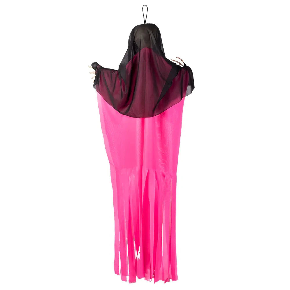 Boland Neon Schädel Hängedekoration – 4 Farben, 90 cm Halloween Deko - Fasnacht24.ch