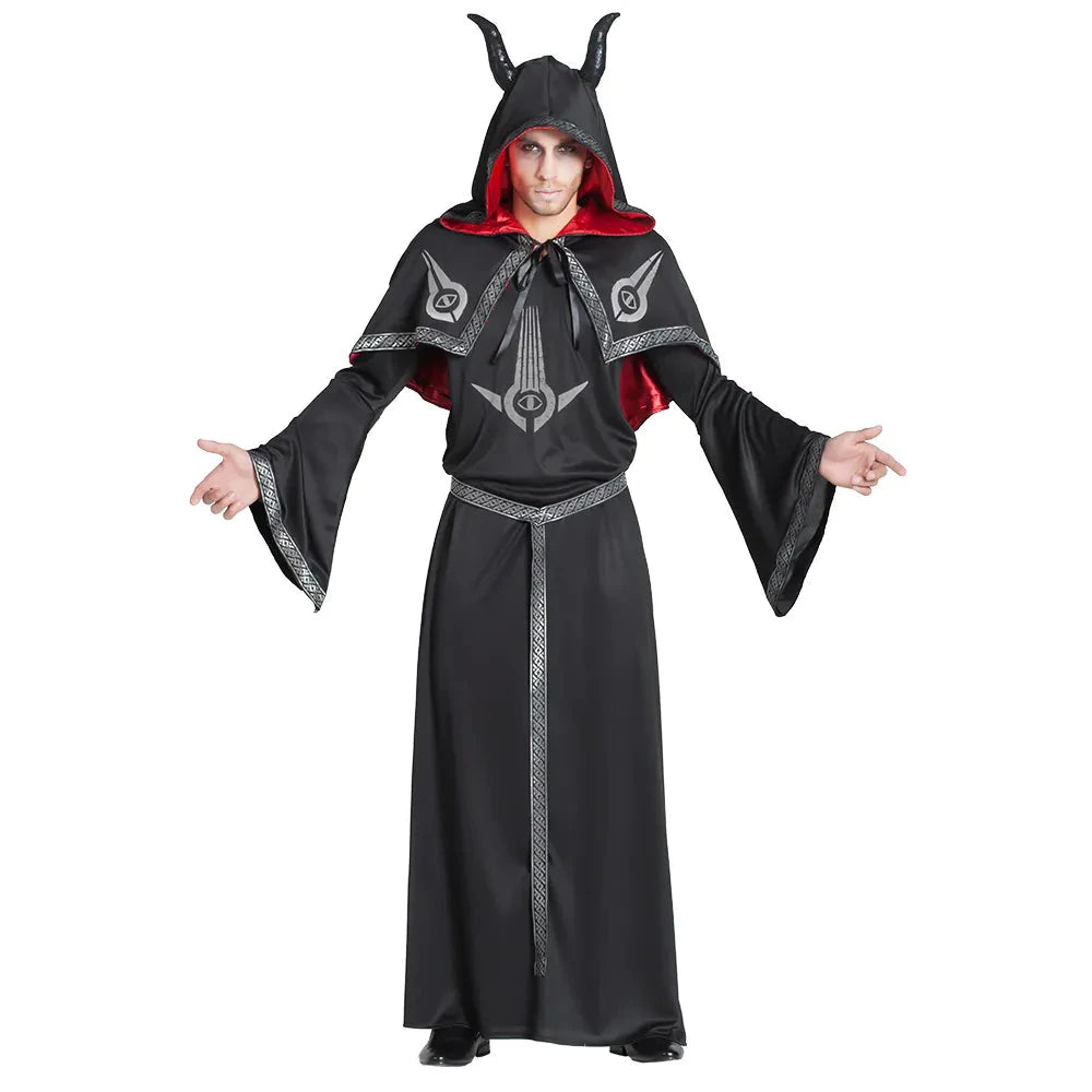 Boland Asmodeus Dämon Teufel Herrenkostüm – Hörner & Kapuze - Fasnacht24.ch