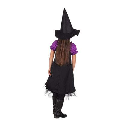 Hexe Lilly Kinderkostüm Boland Schwarz Kleid und Hut für Halloween und Fasnacht – Detailansicht
