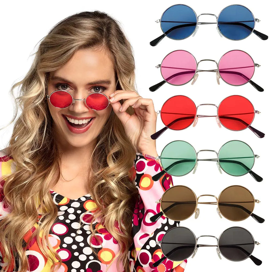 Sonnenbrille Boland Hippie – Retro UV400 Schutz, 6 Farben - Fasnacht24.ch