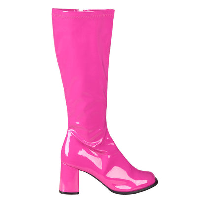 Boland Damenstiefel – Pinke Patentleder Stiefel mit Blockabsatz - Fasnacht24.ch – Produktansicht