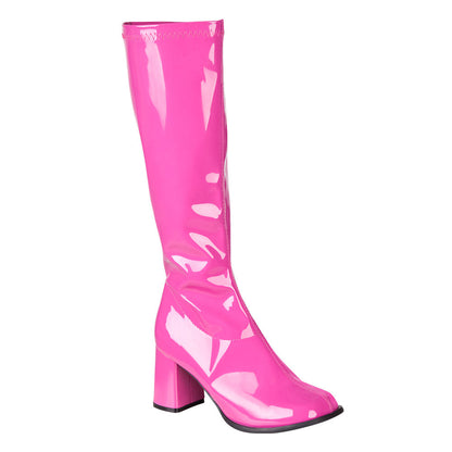 Boland Damenstiefel – Pinke Patentleder Stiefel mit Blockabsatz - Fasnacht24.ch – Detailansicht