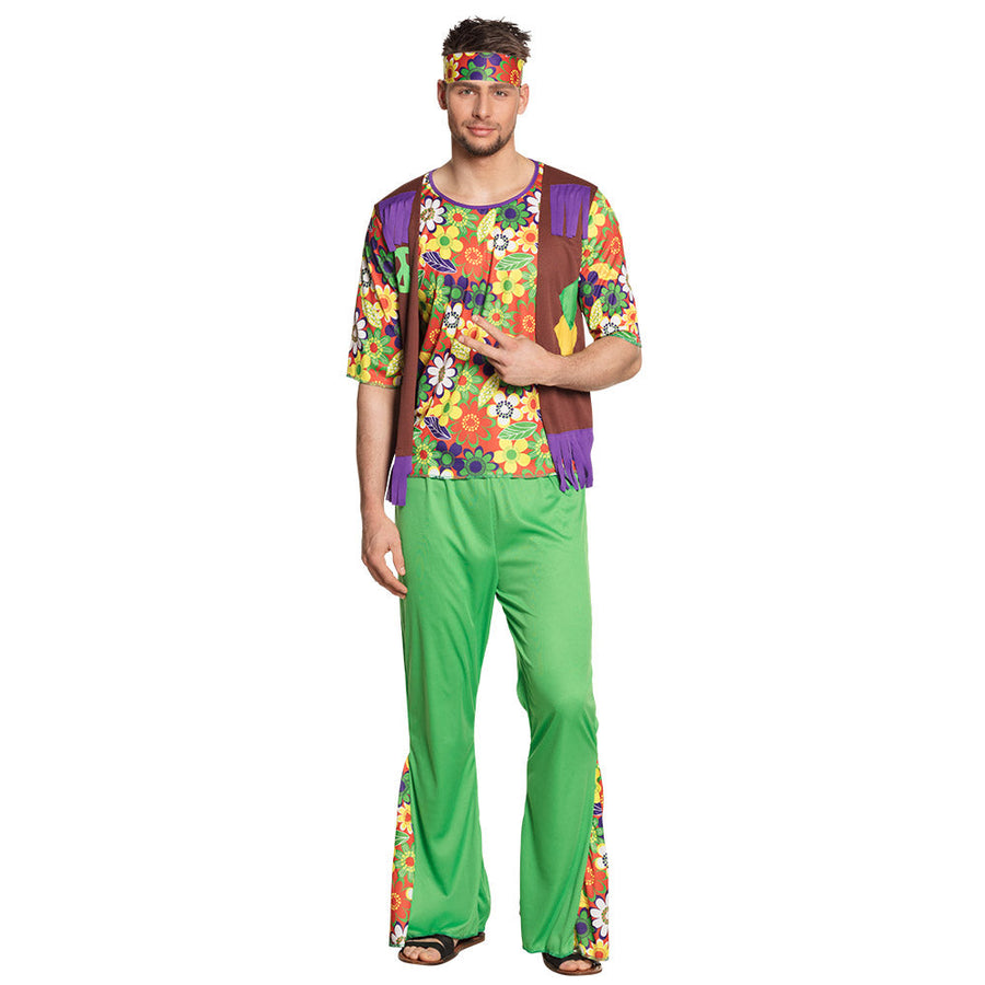 Hippie Kostüm für Herren – Boland Woodstock Grün Grösse ML - Fasnacht24.ch – Produktansicht