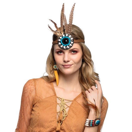 Boland Hippie Delight Set – Boho Accessory Kit mit Federn - Fasnacht24.ch