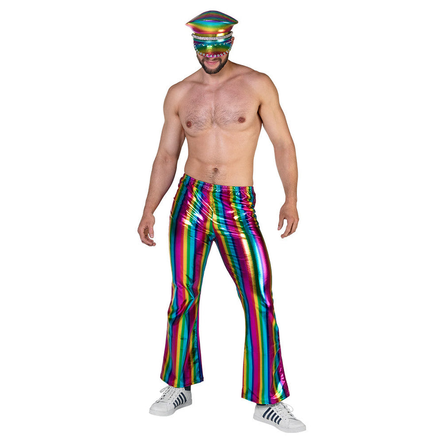 Metallic Discohose Rainbow – Boland Stretch Pants M/L - Fasnacht24.ch – Detailansicht
