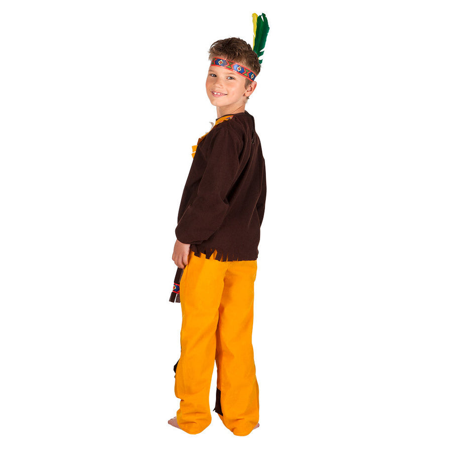 Indianer Kinderkostüm Boland – Jungenkostüm Set Mit Stirnband, Twill – Detailansicht
