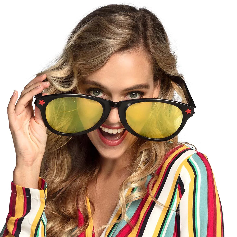 Boland Jumbo Partybrille in Blau, Rot, Grün oder Gelb, große, bunte Sonnenbrille.