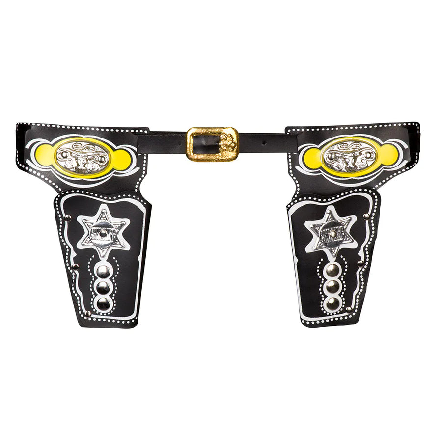 Boland Kinder Doppelte Cowboy Holster – Verstellbarer Gurt, Faux Leder - Fasnacht24.ch