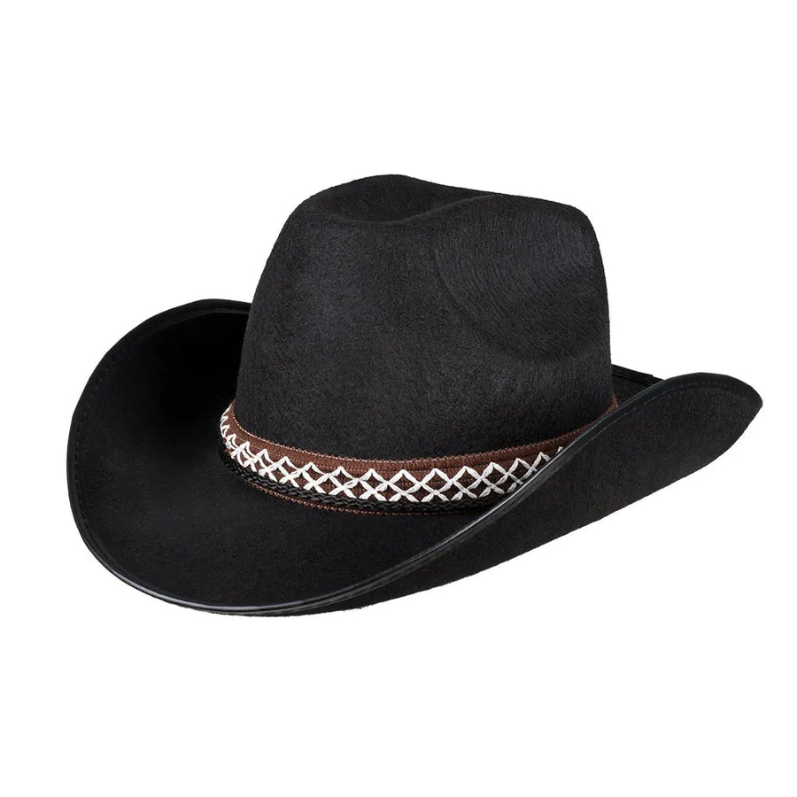 Kinder Cowboyhut Schwarz – Boland Robuster Westernhut mit UV-Schutz - Fasnacht24.ch