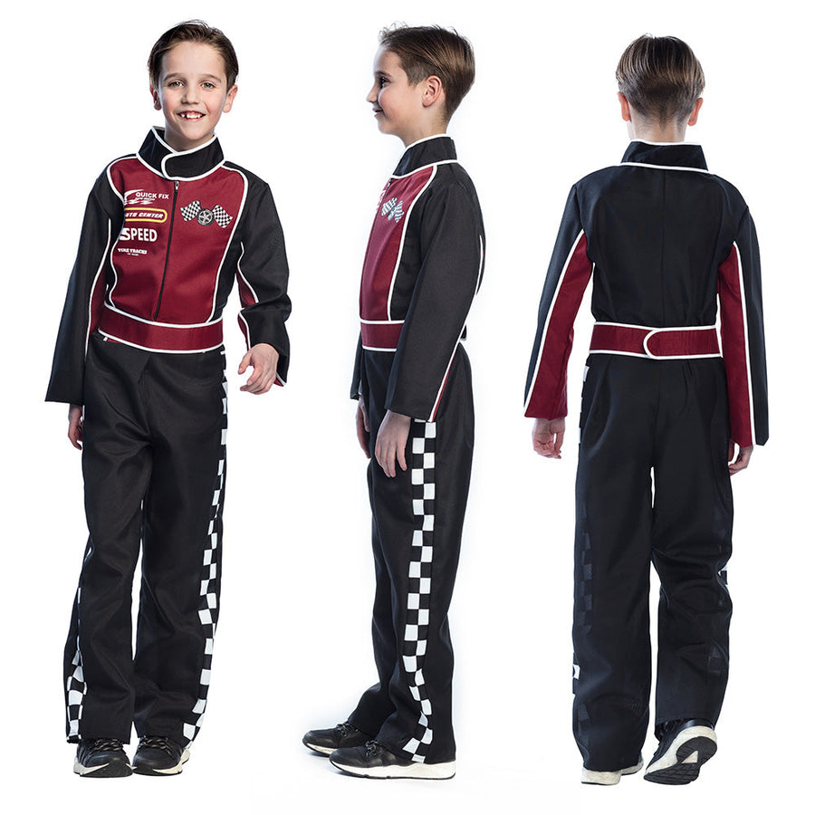 Rennfahrer Kostüm Jungen – Boland Racing Rookie Overall mit Cap - Fasnacht24.ch – Produktansicht