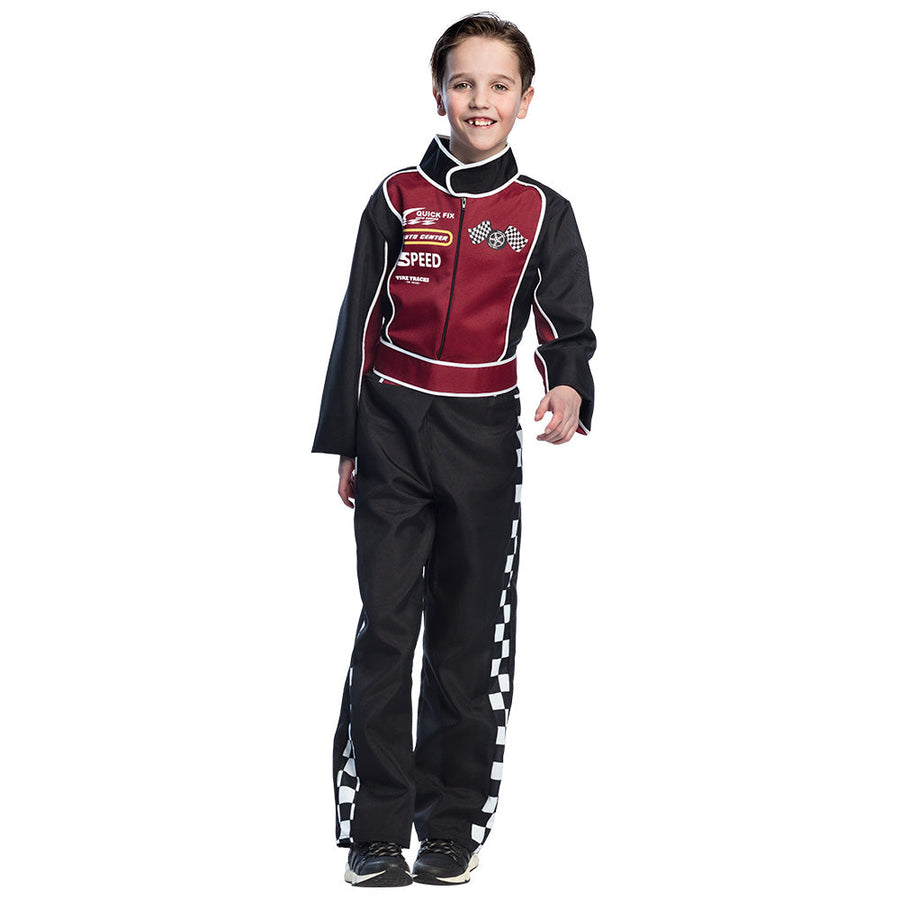 Rennfahrer Kostüm Jungen – Boland Racing Rookie Overall mit Cap - Fasnacht24.ch – Detailansicht