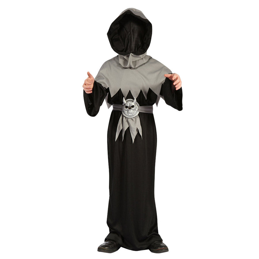 Boland Kinderkostüm Schädeldämon Schwarz Grau Halloween Kostüm Fasnacht24.ch – Produktansicht
