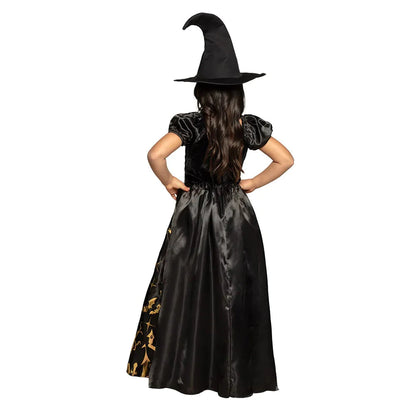 Hexenkostüm Mädchen Boland Spooky Witch – Schwarz Mit Kürbis-Motiv Und Hut - Fasnacht24.ch