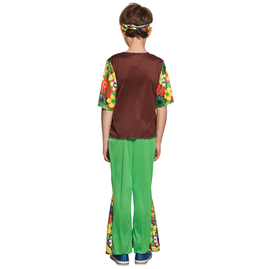 Boland Woodstock Hippie Kostüm Jungen 7-9 Jahre – 70er Jahre Look - Fasnacht24.ch – Detailansicht