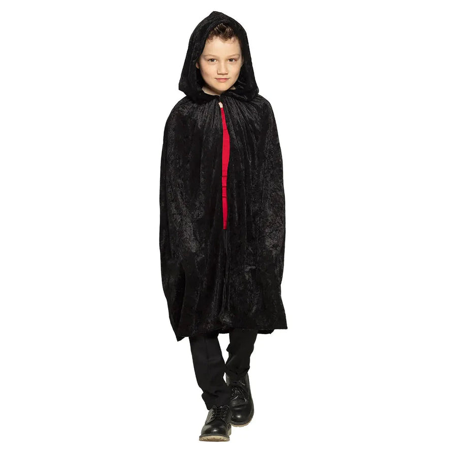 Boland Kinderumhang Dawn – Schwarzer Kapuzenumhang 115cm Polyester - Fasnacht24.ch