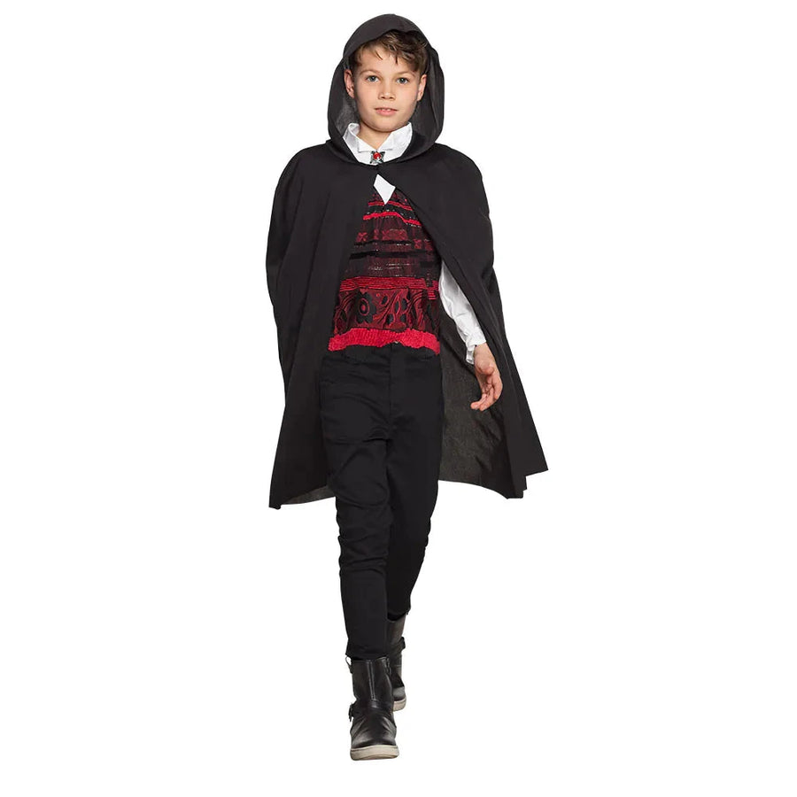 Kinderumhang Schwarz 115cm – Leichter Mikrofasercape von Boland - Fasnacht24.ch