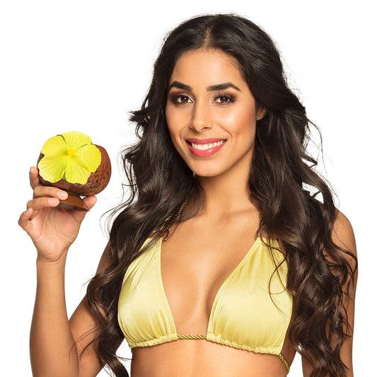 Boland Kokosnuss Trinkbecher – Reusable Plastikbecher Mit Blume, 300 ml - Fasnacht24.ch