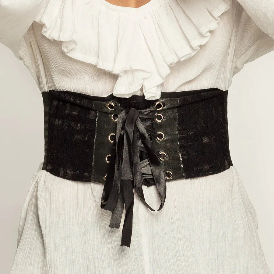 Boland Stretch Korsett schwarz zum schnürren L/XL - Fasnacht24.ch