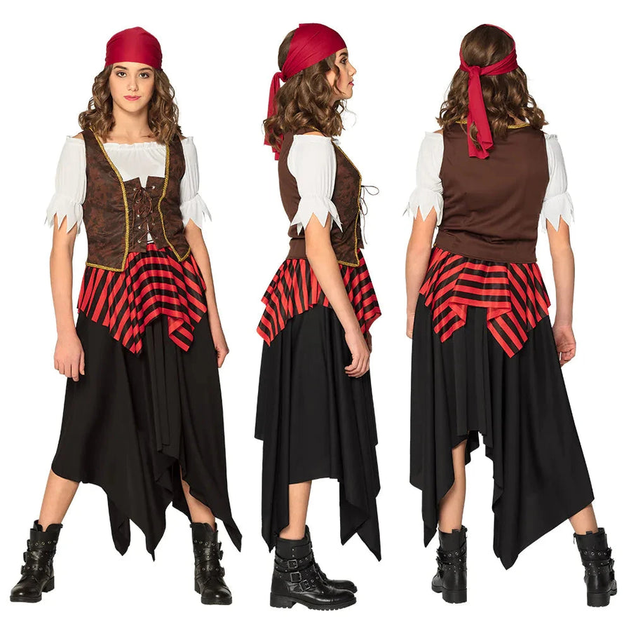 Piratenkostüm Damen Boland Tornado – Bequemes Kostüm Mit Auffälligen Grafiken - Fasnacht24.ch