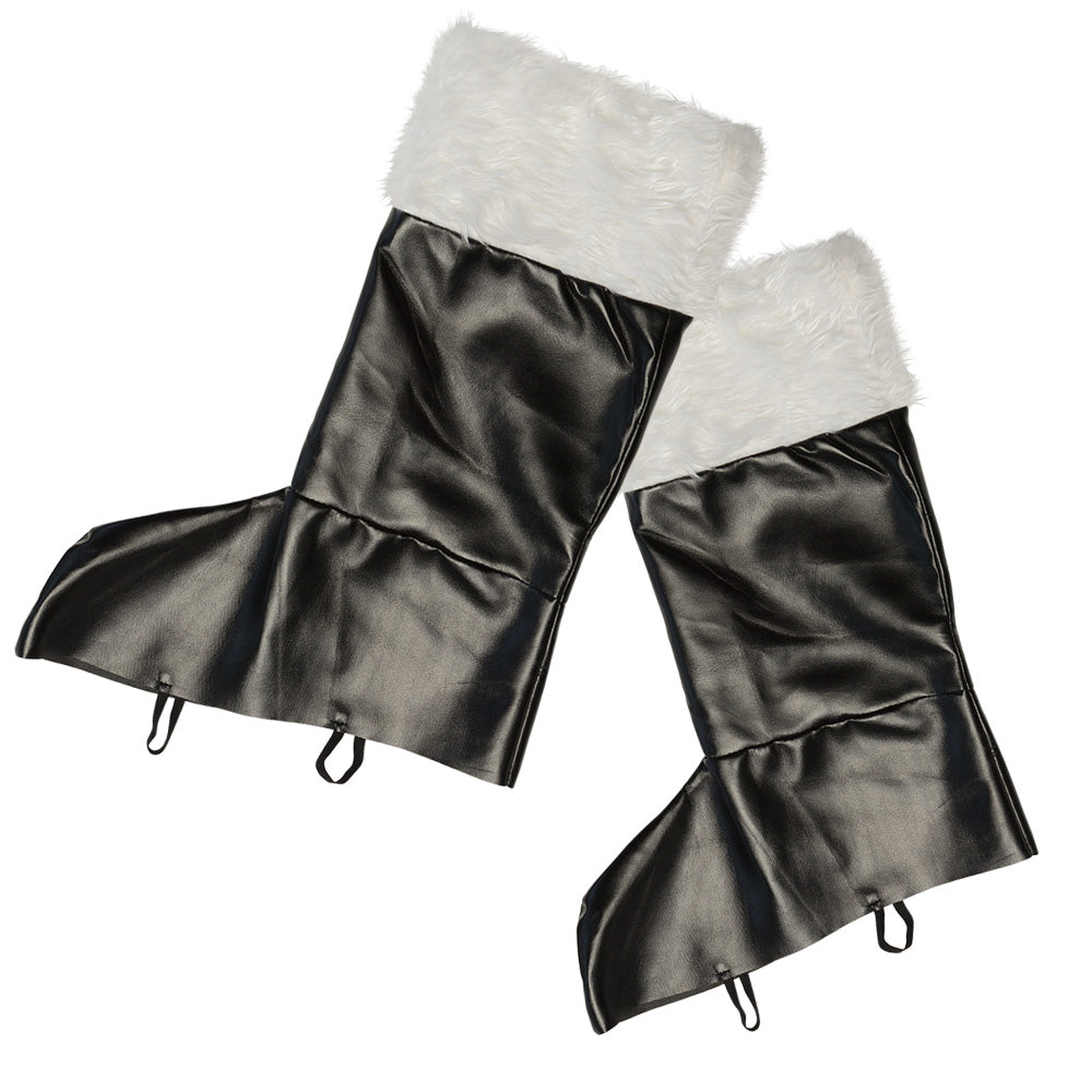 Vollständiges Weihnachtsmann Kostüm in Rot mit Jacke, Hose, Mütze, Bart und Perücke.