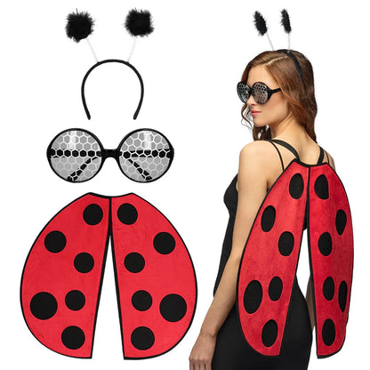 Marienkäfer Kostüm Set – Boland Ladybug Flügel, Haarreif & Brille - Fasnacht24.ch