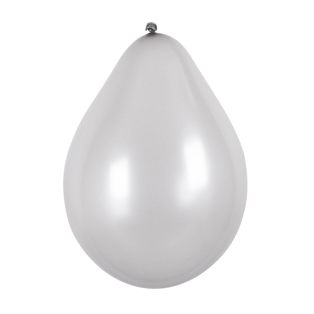Latexballons Silber 23cm – Boland 6er Pack Metallic Partydeko - Fasnacht24.ch