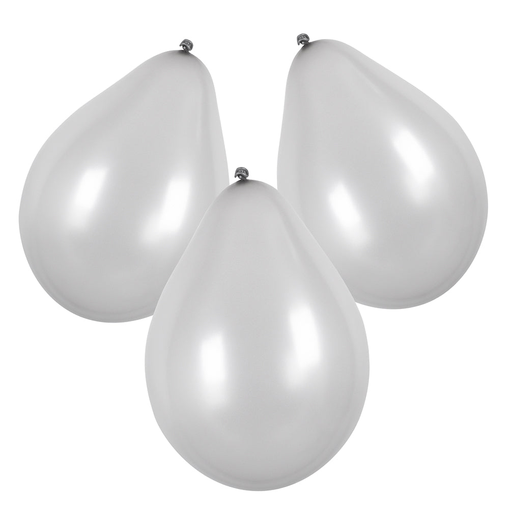 Latexballons Silber 23cm – Boland 6er Pack Metallic Partydeko - Fasnacht24.ch