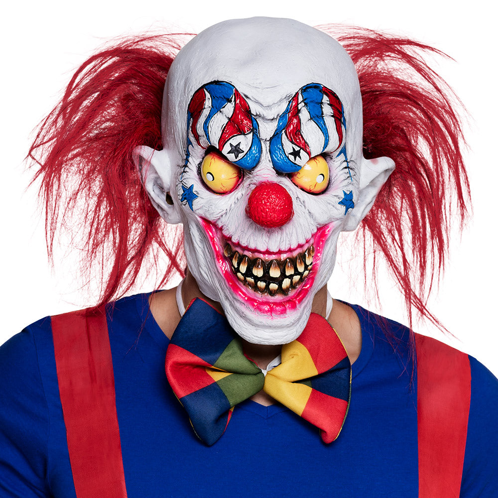 Creepy Clown Latex Vollkopfmaske – Boland Halloween Maske Weiß - Fasnacht24.ch