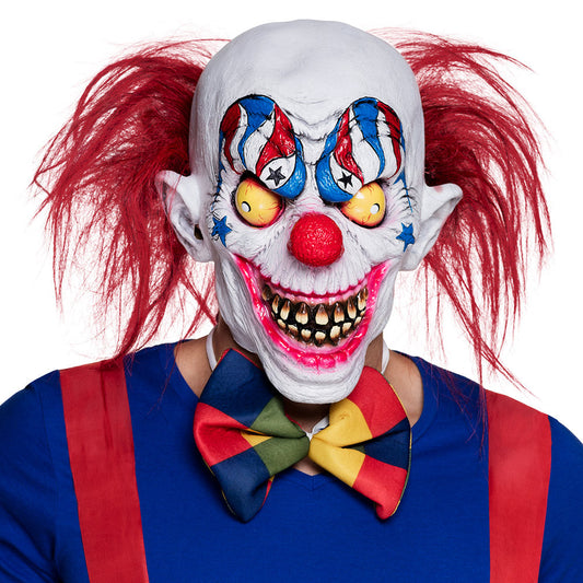 Creepy Clown Latex Vollkopfmaske – Boland Halloween Maske Weiß - Fasnacht24.ch