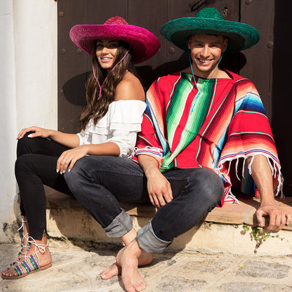 Boland Mexikaner Poncho Rodrigo 120 x 120 cm Unisex Serape – Seitenansicht